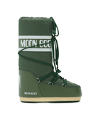 Stivali da neve Icon per bambini Moon Boot Kids verdi con fascia con logo - Rubino Kids