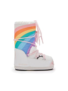 Stivali da neve Icon Unicorn per bambina Moon Boot Kids bianchi con motivo unicorno - Rubino Kids