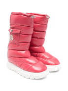 Stivali da neve per bambina Moncler Enfant fucsia con design imbottito - Rubino Kids
