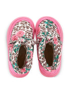 Stivali da neve per bambina Monnalisa animalier con stampa a fiori - Rubino Kids