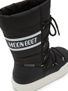 Stivali da neve per bambini Moon Boot Kids neri con chiusura con lacci - Rubino Kids