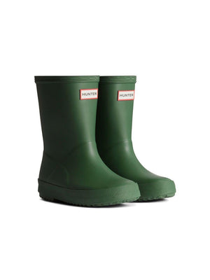 Stivali da pioggia per bambini Hunter Kids verde con applicazione