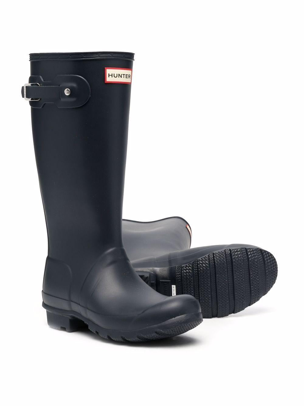 Stivali di gomma Original Wellington per bambini Hunter Kids blu con dettaglio fibbia - Rubino Kids