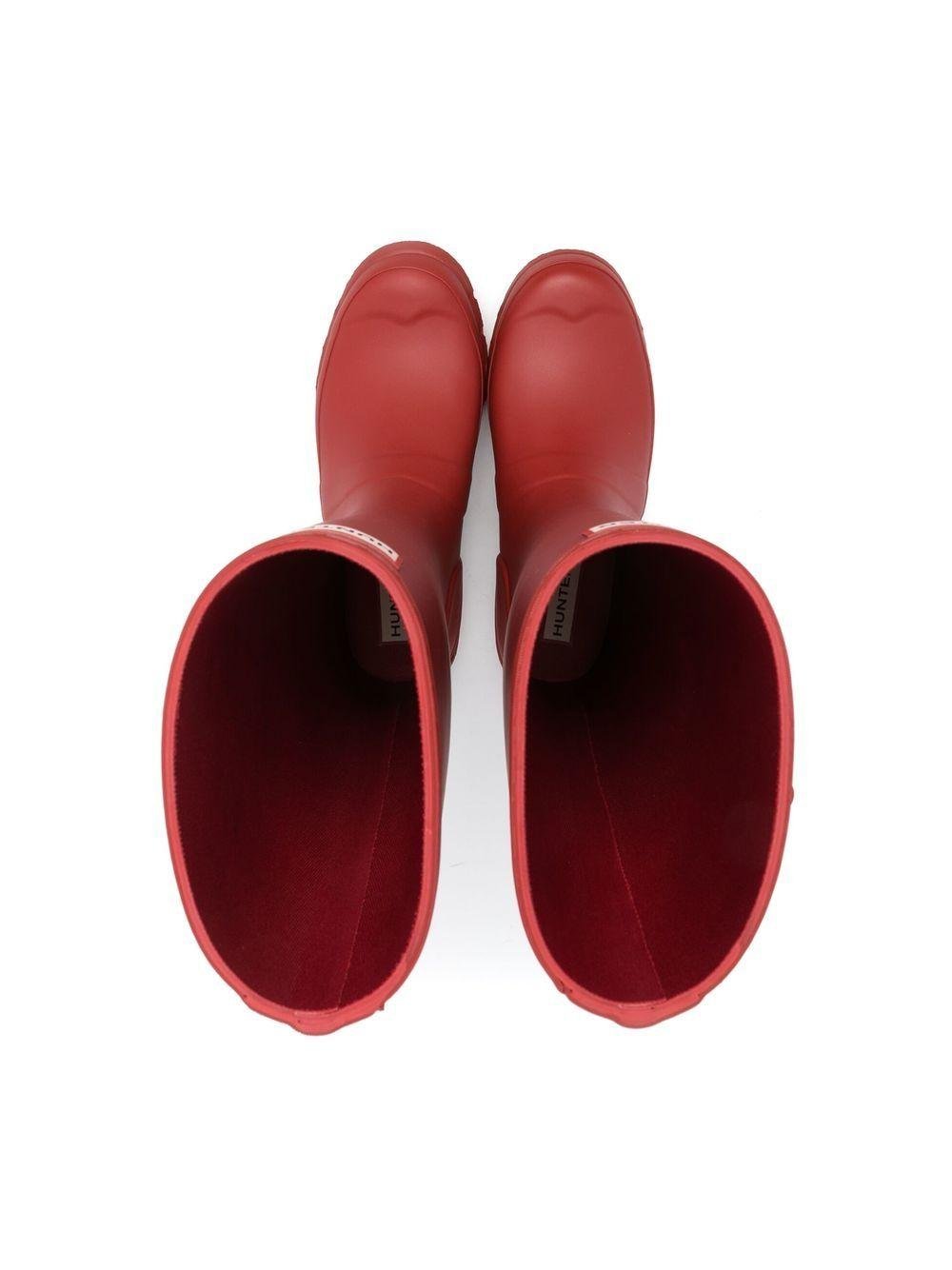 Stivali di gomma per bambini Hunter Kids rosso con dettaglio fibbia - Rubino Kids