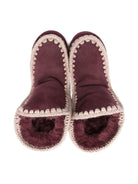 Stivali eschimesi per bambina Mou Kids rossi con rifiniture all'uncinetto - Rubino Kids