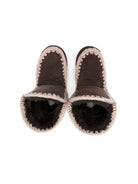 Stivali eskimo con cuciture per bambina Mou Kids marrone con punta tonda - Rubino Kids
