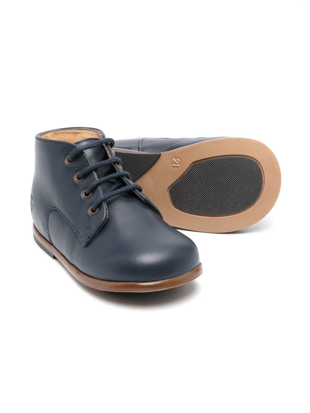 Stivali in pelle per neonato Tartine Et Chocolat blu con chiusura con lacci - Rubino Kids