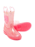 Stivali per bambina Billieblush rosa con manici a forma di cuore glitterati - Rubino Kids