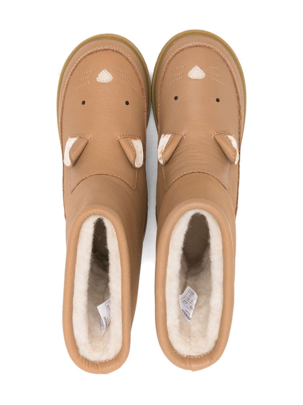 Stivali per bambina Donsje beige con muso di topo - Rubino Kids