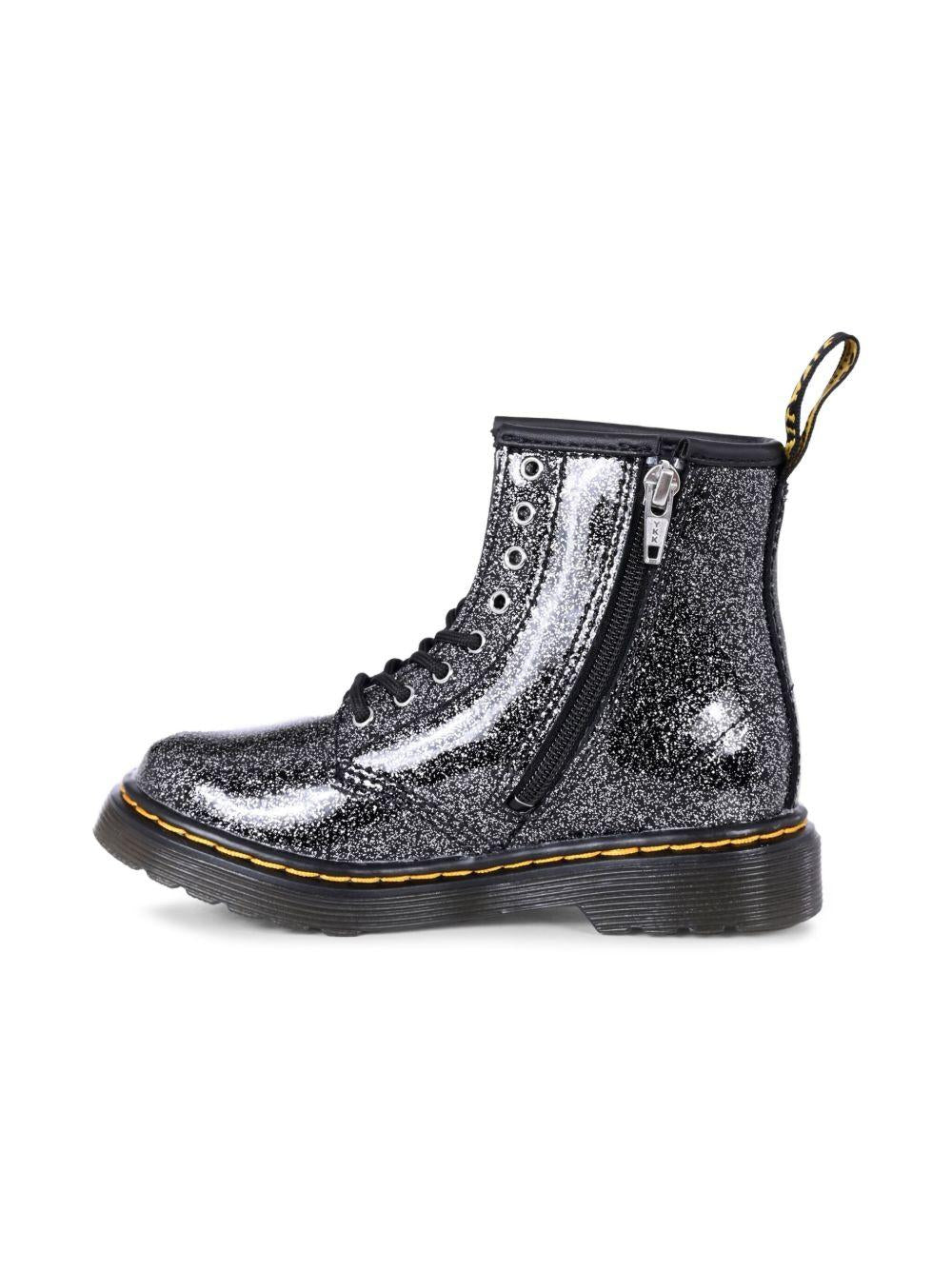 Stivali per bambina Dr. Martens Kids neri con effetto glitter - Rubino Kids