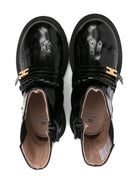 Stivali per bambina Elisabetta Franchi La Mia Bambina nera con dettagli in pelle - Rubino Kids