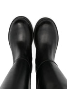 Stivali per bambina Elisabetta Franchi La Mia Bambina neri con logo goffrato - Rubino Kids