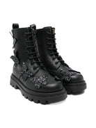 Stivali per bambina Florens neri con applicazione farfalle - Rubino Kids