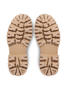 Stivali per bambina Moncler Enfant marroni con finiture in shearling - Rubino Kids