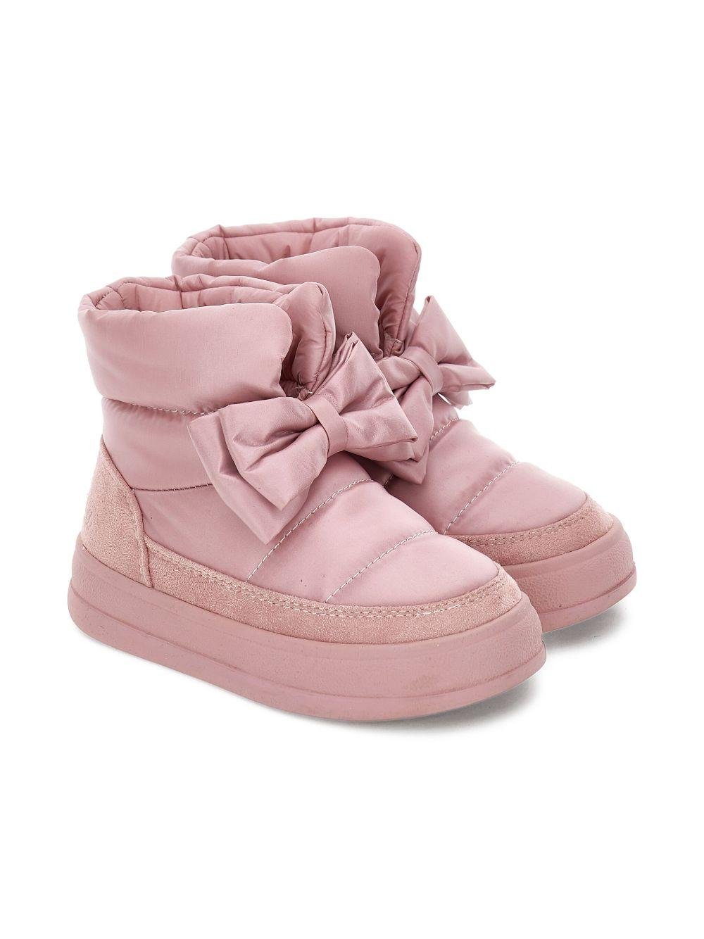 Stivali per bambina Monnalisa rosa con dettaglio fiocco - Rubino Kids