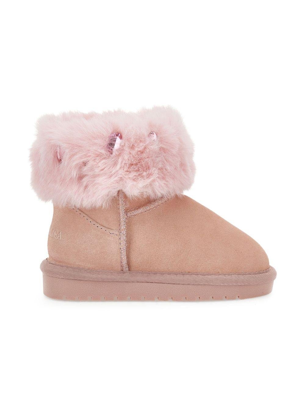 Stivali per bambina Monnalisa rosa con punta tonda - Rubino Kids