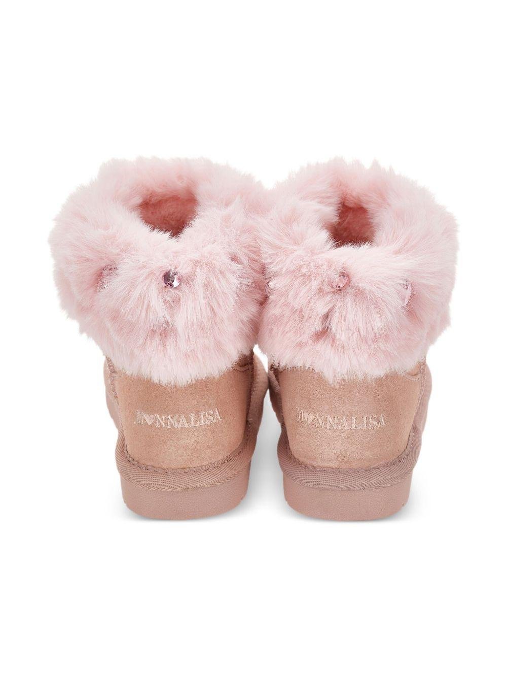 Stivali per bambina Monnalisa rosa con punta tonda - Rubino Kids