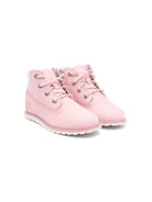 Stivali per bambina Timberland Kids Pokey Pine rosa con chiusura laterale con zip - Rubino Kids