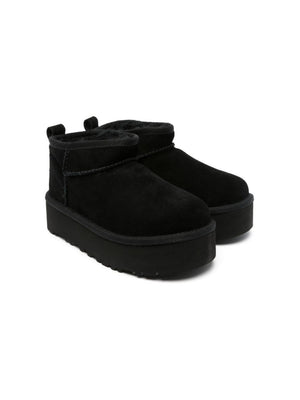 Stivali per bambina UGG Kids Ultra Mini nero con platform