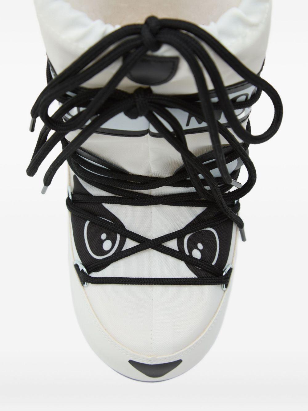 Stivali per bambini Moon Boot Kids multicolore con stampa panda - Rubino Kids