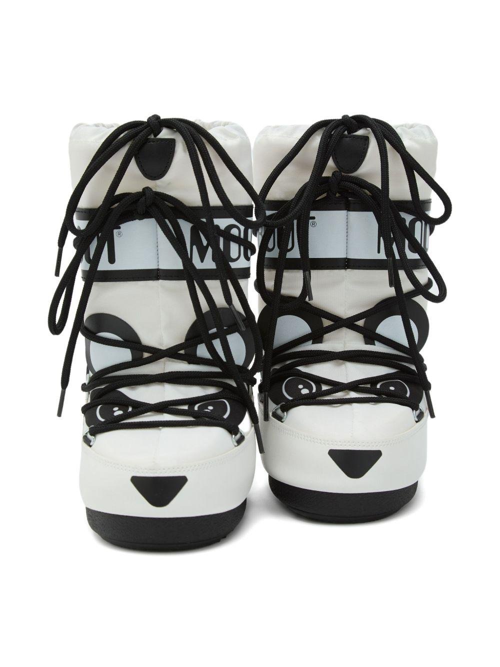 Stivali per bambini Moon Boot Kids multicolore con stampa panda - Rubino Kids