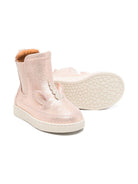 Stivali per neonata Donsje rosa con applicazione a forma di unicorno - Rubino Kids