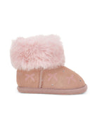 Stivali per neonata Monnalisa rosa con design senza lacci - Rubino Kids