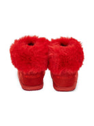 Stivali per neonata Monnalisa rossi con fiocchi applicati - Rubino Kids