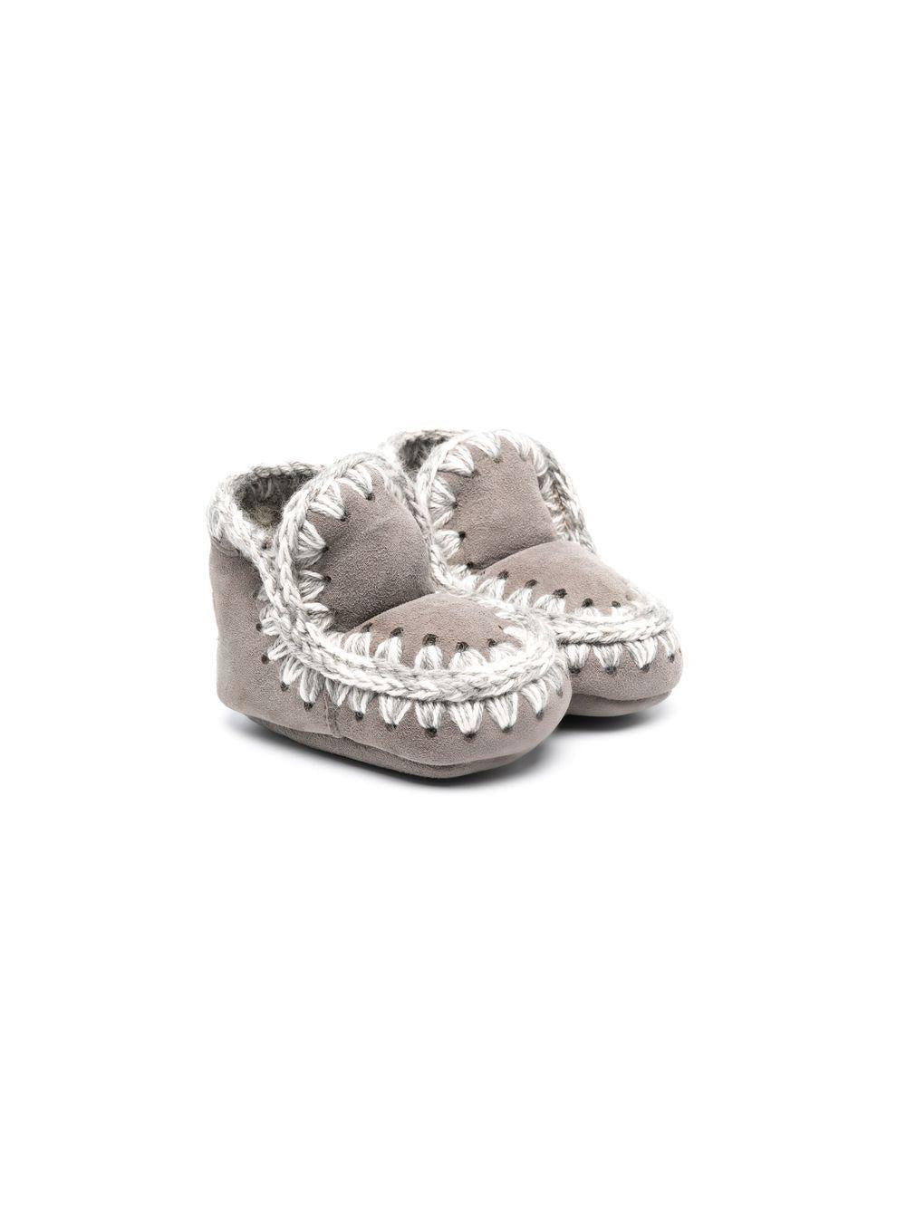 Stivali per neonati Mou Kids grigi con fodera in shearling - Rubino Kids