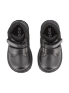 Stivali per neonato Boss Kids neri con chiusura a strappo - Rubino Kids