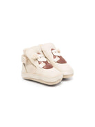 Stivali per neonato Donsje beige con Babbo Natale - Rubino Kids