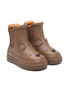 Stivali per neonato Donsje marroni con motivo con faccia d'orso - Rubino Kids