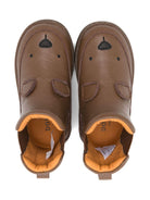 Stivali per neonato Donsje marroni con motivo con faccia d'orso - Rubino Kids