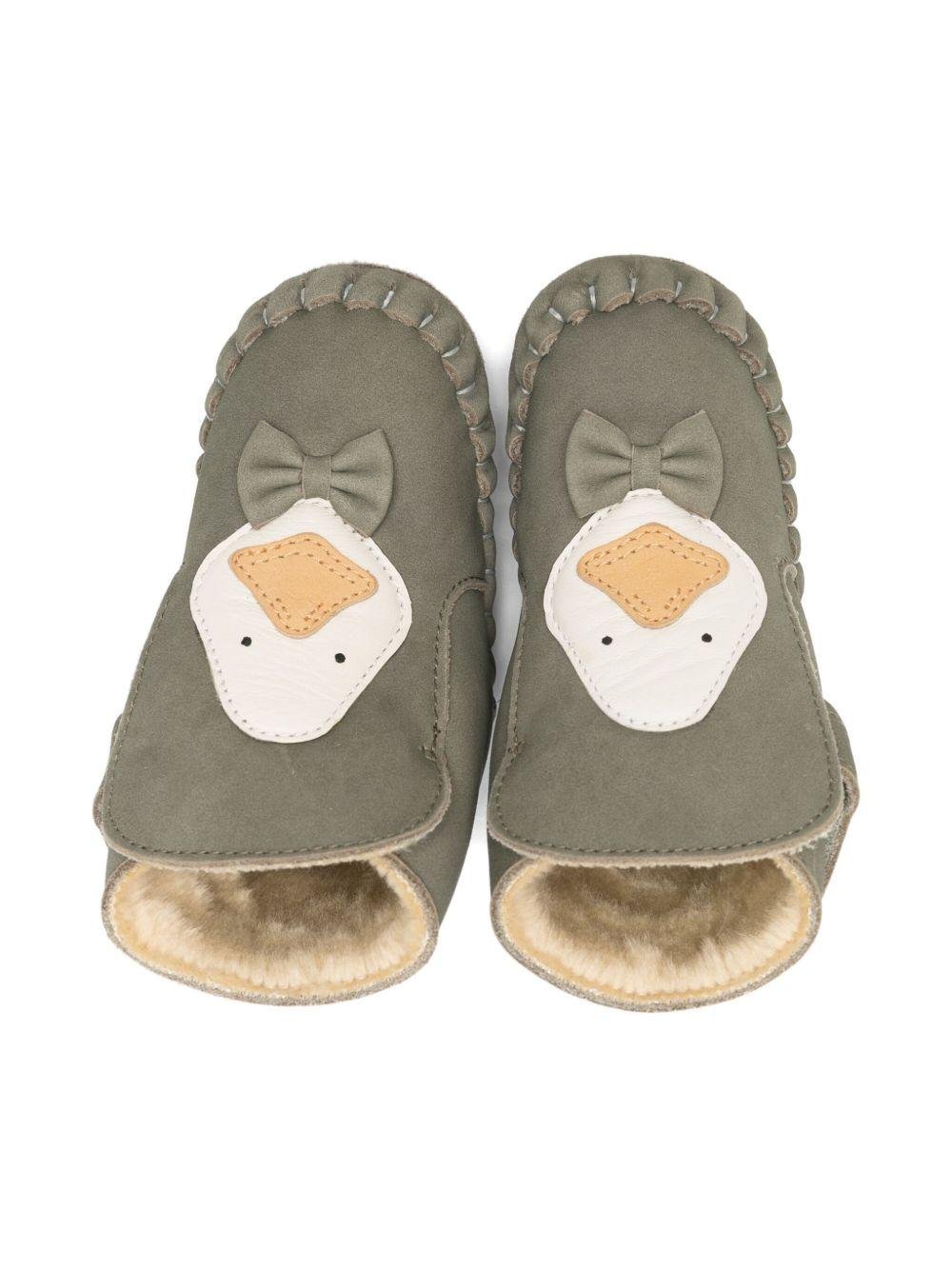 Stivali per neonato Donsje verdi con motivo faccia d'anatra - Rubino Kids