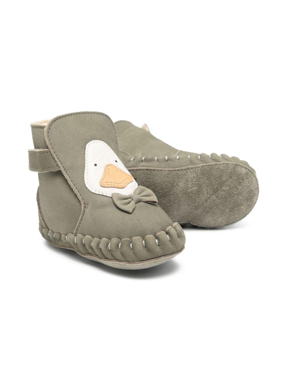 Stivali per neonato Donsje verdi con motivo faccia d'anatra - Rubino Kids