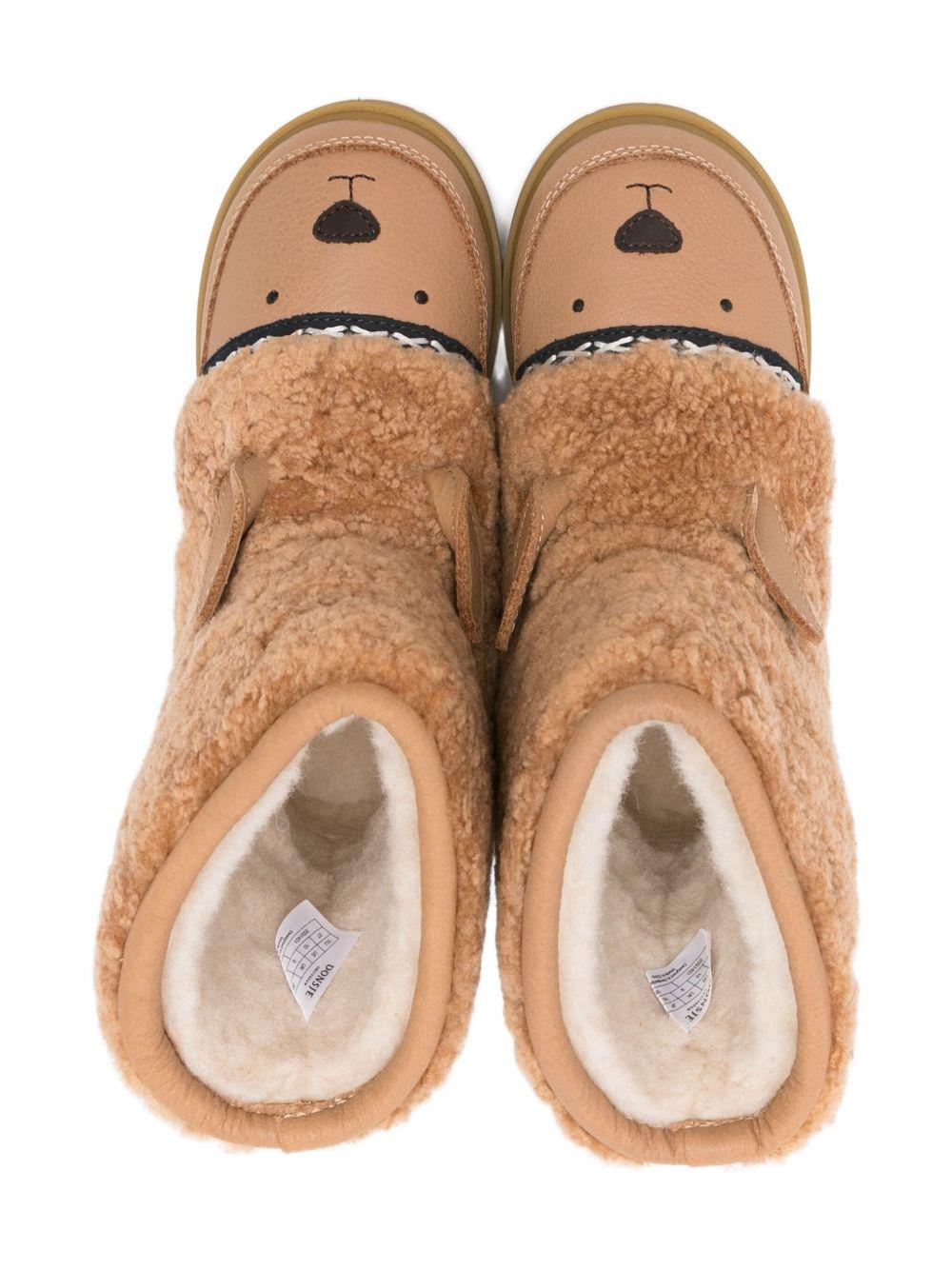 Stivali Wadou per bambina Donsje beige con muso di animale - Rubino Kids