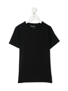 T-shirt a girocollo per bambino Mini Rodini nero con orlo dritto - Rubino Kids