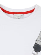T-shirt a maniche lunghe per bambina Marc Jacobs Kids bianca con stampa grafica a cuore - Rubino Kids