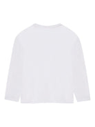 T-shirt a maniche lunghe per bambina Marc Jacobs Kids bianca con stampa grafica a cuore - Rubino Kids