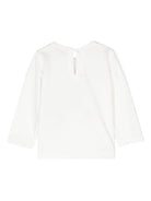 T-shirt bianca per neonata con stampa grafica con cuore Monnalisa - Rubino Kids