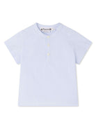 T-shirt Cesari per neonato Bonpoint azzurro con scollo rotondo - Rubino Kids