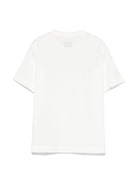 T-shirt con applicazione per bambino C.P. Company Kids bianco con girocollo - Rubino Kids