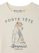 T-shirt con logo per bambino Bonpoint beige con orlo dritto - Rubino Kids