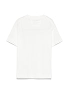 T-shirt con logo per bambino C.P. Company Kids bianco con orlo dritto - Rubino Kids