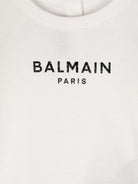 T-shirt con logo per neonato Balmain Kids bianco con orlo dritto - Rubino Kids