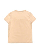 T-shirt con ricamo per bambina Moncler Enfant rosa con orlo dritto - Rubino Kids