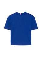 T-shirt con ricamo per neonato Tommy Hilfiger Junior blu con girocollo - Rubino Kids