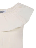 T-shirt con ruches per bambina Molo bianco con orlo dritto - Rubino Kids