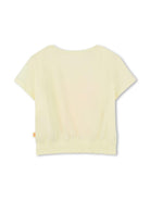 T-shirt con stampa grafica per bambina Billieblush giallo con orlo dritto - Rubino Kids
