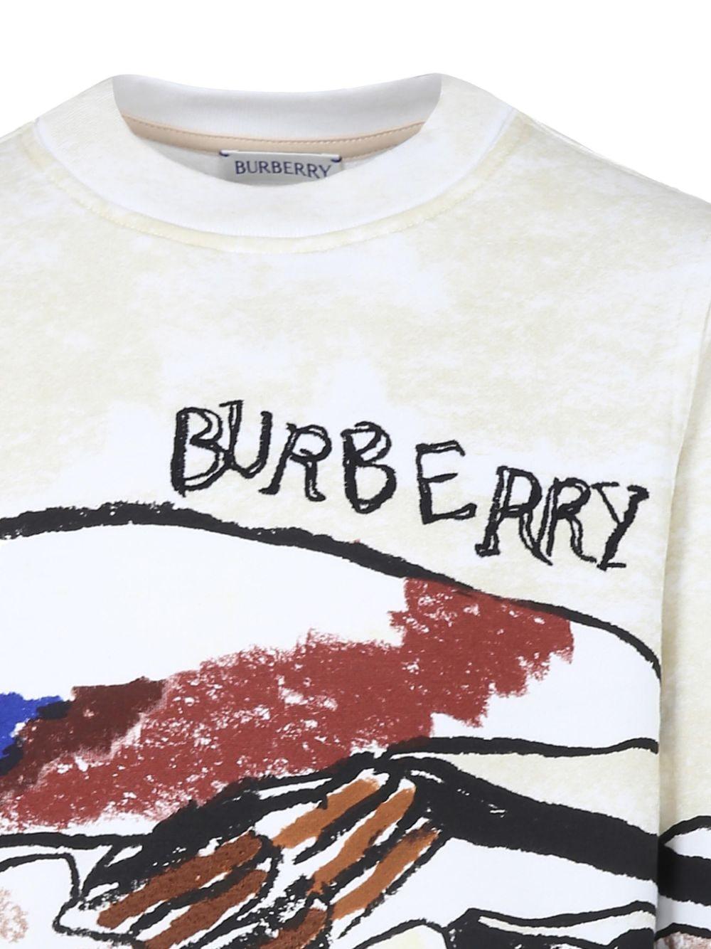T-shirt con stampa grafica per bambino Burberry Kids con girocollo - Rubino Kids